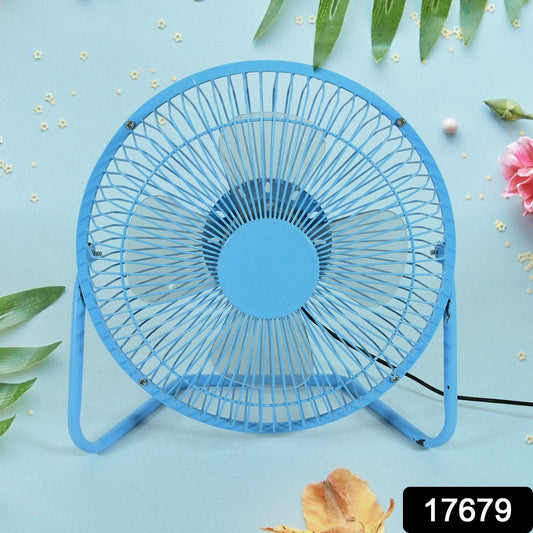 Big USB Table Desk Personal Metal Electronic Fan, For Office, School Use (1 Pc)