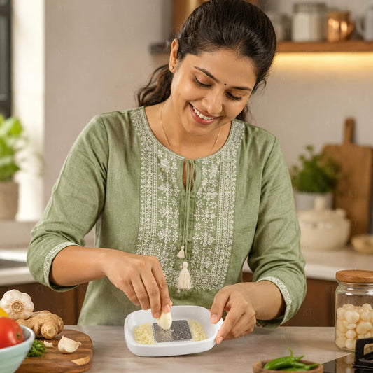 Garlic Ginger Grater Plate Quick Mess-free Food Prep Tool