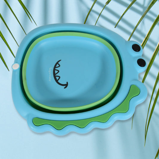 17513 Frog Shape Wash Basin Space Saving Multi Function Foldable Baby Wash Basin Easy Clean Lightweight Thicken For Washing Face For Home (3331cm 1 Pc)
