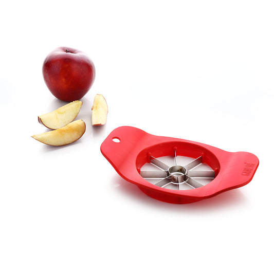 8124 Ganesh Plastic Stainless Steel Apple Cutter (Colors May Vary)