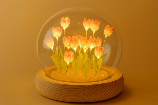 DIY Flower Dome LED Night Lamp Decorative Table Light Kit
