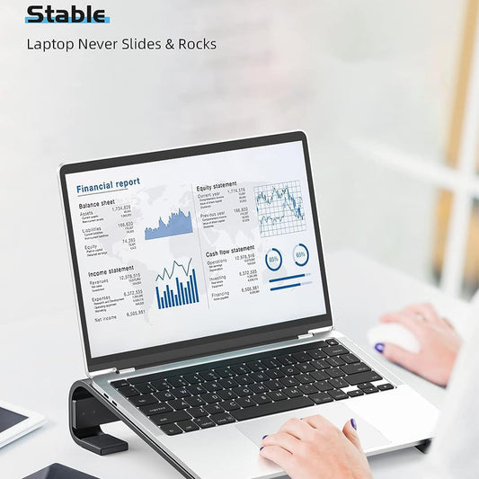 Fixed Metal Laptop Stand For Desk (25 26 Cm)