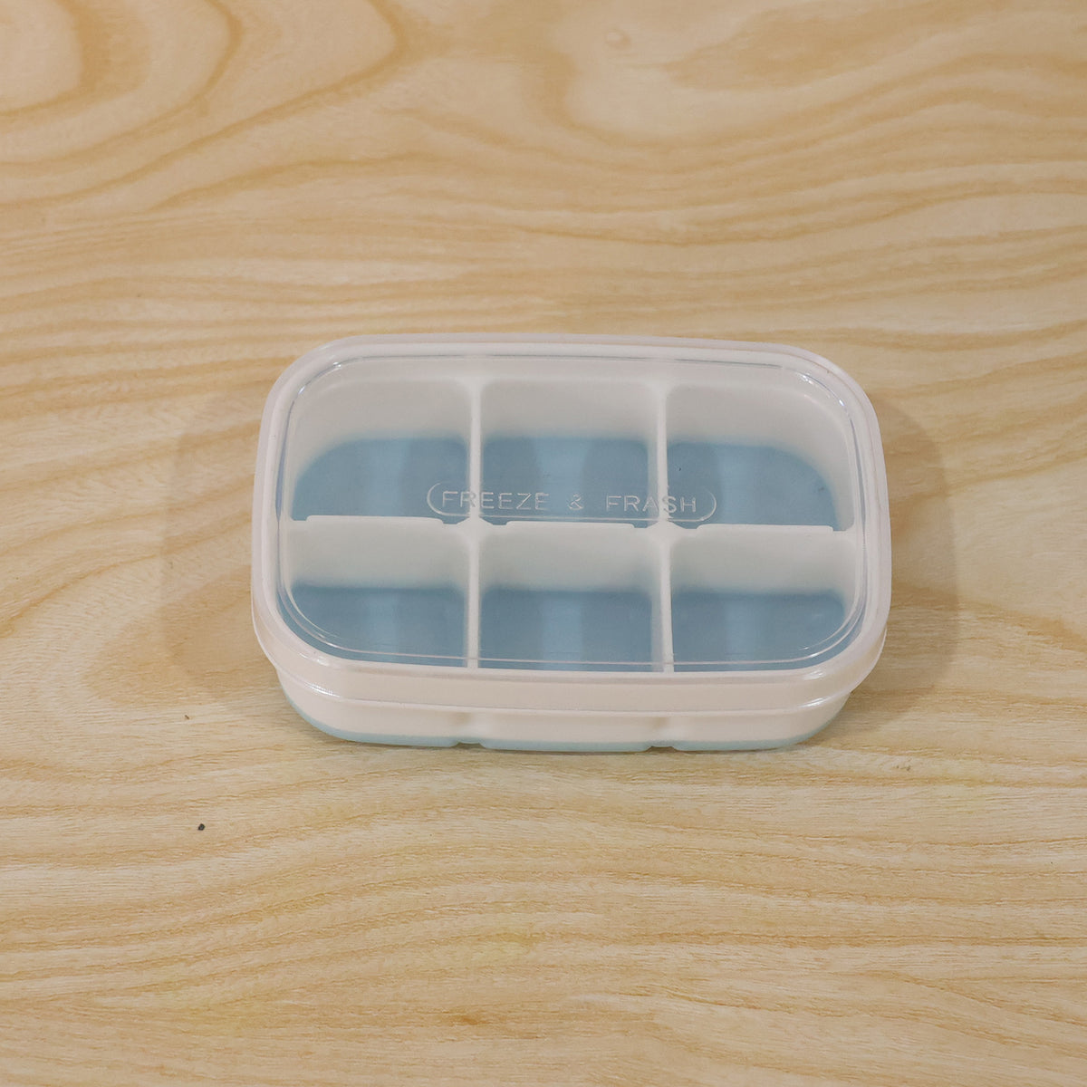 Mini Plastic 6 Cavity Ice Tray - Freeze Fresh Compact Ice Cube Tray