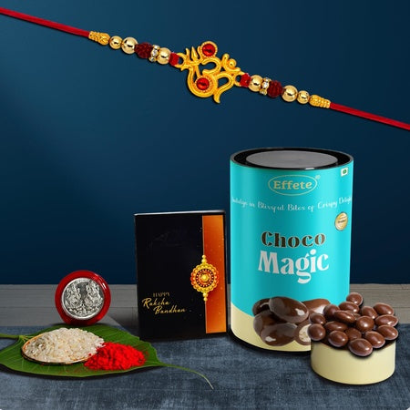 Rakhi (K1_317_cm)  Chocolate Magic Rakhi For Brother With Gift Rakhi With Chocolate Rakhi Combo For Brother Set Of 1 Rakhi Chocolate