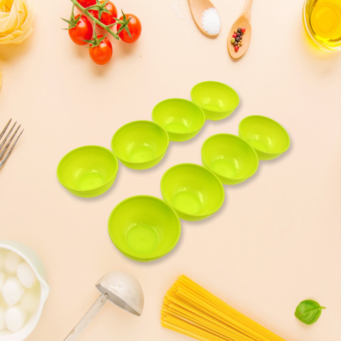 Multipurpose Small Plastic Bowl Katori Microwave Safe Bowl 8 Pcs Set