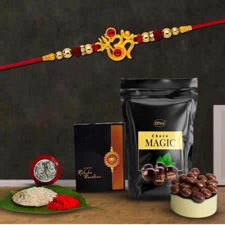 (K1_317_sm) Rakhi Combo With Choco Magic (Pouch) Rakhi  Chocolate For Brother Rakhi With Chocolate Rakhi With Gift Rakhi Combo Set Of 1 Rakhi Chocolate