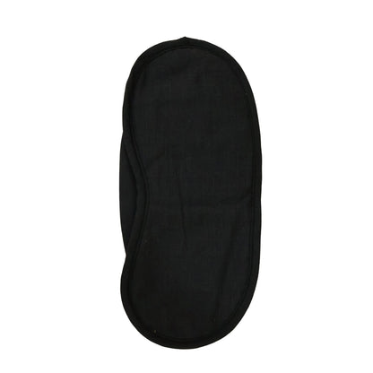 Soft Black Fabric Sleeping Eye Mask For Flight Travel And Night Rest (1 Pc)