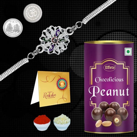 Multicolor Bracelet  Rakhi (K1_p17_ep)  Chocolate Peanuts  Rakhi Gift Chocolate For Brother  Rakhi For Kids  Rakhi For Brother  Rakhi Bhaiya  Rakhi For Brother With Gift  Bracelets For Men Stylish  Rakhi Combo For Brother