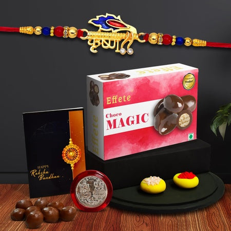 Shri Krishna Rakhi For Brother Set Of 1 With Chocolate Magic 32gm (K1_320_cm32)