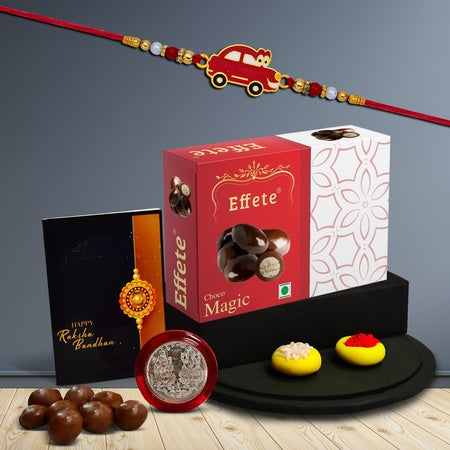 (K1_316_em32) Rakhi Combo  Chocolate Magic 32gm Rakhi  Chocolate For Brother  Fancy Rakhis For Men Stylish  Rakhi With Gift  Rakhi Combo  Set Of 1  Chocolate