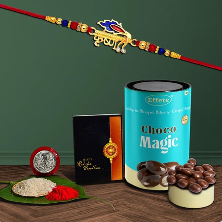 Rakhi (K1_320_cm)  Chocolate Magic Rakhi Combo With Card And Chocolate Chocolates Gift Pack Rakhi  Chocolate For Brother Rakhi With Gift Set Of 1 Rakhi