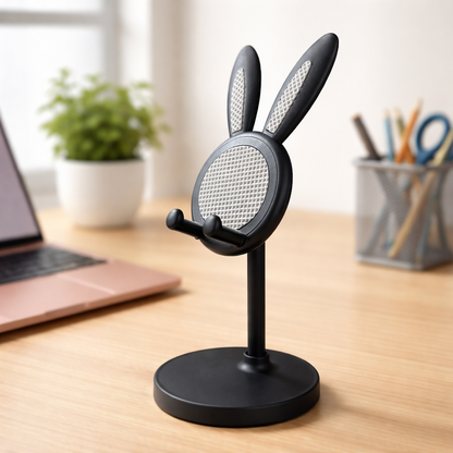 Cute Bunny Mobile Stand Holder for Desk & Kids Study Table (Color may vary)