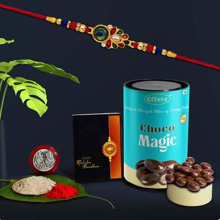 (K1_319_cm) Rakhi Combo  Chocolate Magic  Rakhi  Chocolate For Brother  Fancy Rakhis For Men Stylish  Rakhi With Gift  Rakhi Combo  Set Of 1  Chocolate