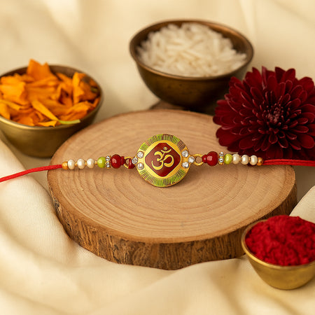 Green Om Symbol Rakhi