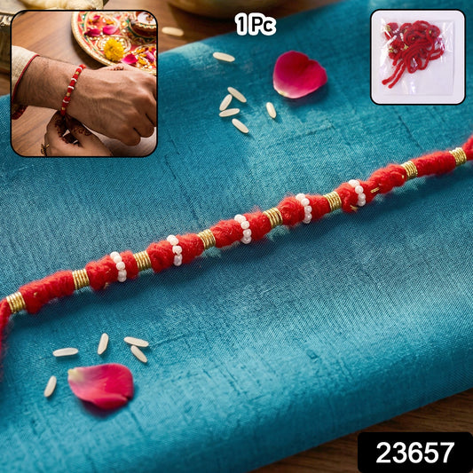 Handmade Red Cotton Rakhi