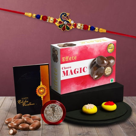 Rakhi (K1_315_cm32)  Chocolate Magic 32gm Rakhi  Chocolate For Brother Rakhi With Chocolate Rakhi With Gift Rakhi Combo Set Of 1 Rakhi Chocolate