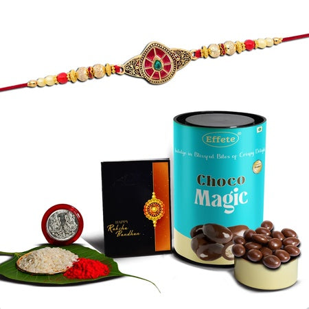 (K1_419_cm) Rakhi Combo With Chocolate Magic Rakhi  Chocolate For Brother Rakhi With Chocolate Rakhi With Gift Rakhi Combo Set Of 1 Rakhi Chocolate200 Grams