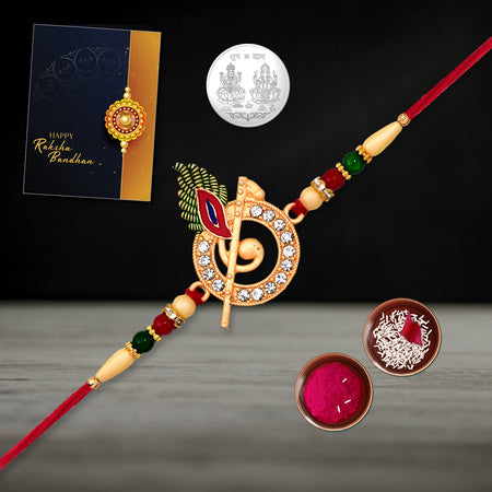Rakhi Pack With Ritual Kit And Chocolate