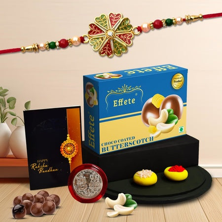 (K1_254_rds) Multicolor Colorful Rakhi Combo With Rose Milk Drink Silver Color Pooja Coin Roli Chawal  Greeting Card Flavoured Milk  Stylish Rakhi For Brother  Rakhi  Milkshake For Brother  Rakhi Brother  Rakhi With Gift  Handmade Rakhi