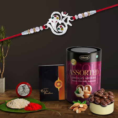 Rakhi (K1_a8_as)  Assorted Chocolate Dryfruits 96gm Rakhi Combo With Card And Chocolate Chocolates Gift Pack Rakhi  Chocolate For Brother Rakhi With Gift Set Of 1 Rakhi