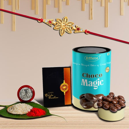 Rakhi (K1_433_cm)  Chocolate Magic Rakhi  Chocolate For Brother Rakhi With Chocolate Rakhi With Gift Rakhi Combo Set Of 1 Rakhi Chocolate