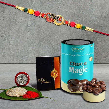 (K1_406_cm) Rakhi Combo  Chocolate Magic  Rakhi  Chocolate For Brother  Fancy Rakhis For Men Stylish  Rakhi With Gift  Rakhi Combo  Set Of 1  Chocolate