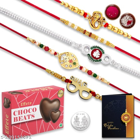 Simple Rakhi Combo With Chocolate And Card