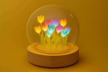 DIY Flower Dome LED Night Lamp Decorative Table Light Kit