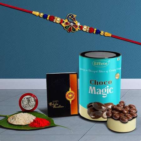 Rakhi (K1_315_cm)  Chocolate Magic  Rakhi For Brother With Gift  Rakhi With Chocolate Rakhi Combo For Brother  Set Of 1 Rakhi  Chocolate