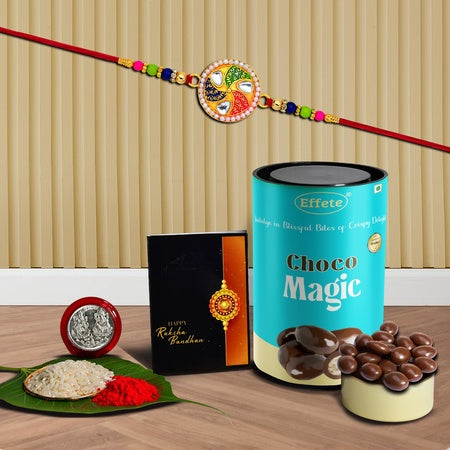 Rakhi (K1_546_cm)  Chocolate Magic Rakhi  Chocolate For Brother Rakhi With Chocolate Rakhi With Gift Rakhi Combo Set Of 1 Rakhi Chocolate