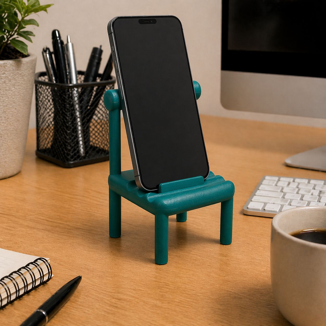 Mini Chair Mobile Stand Holder for Desk & Study Table Use(Color may vary)