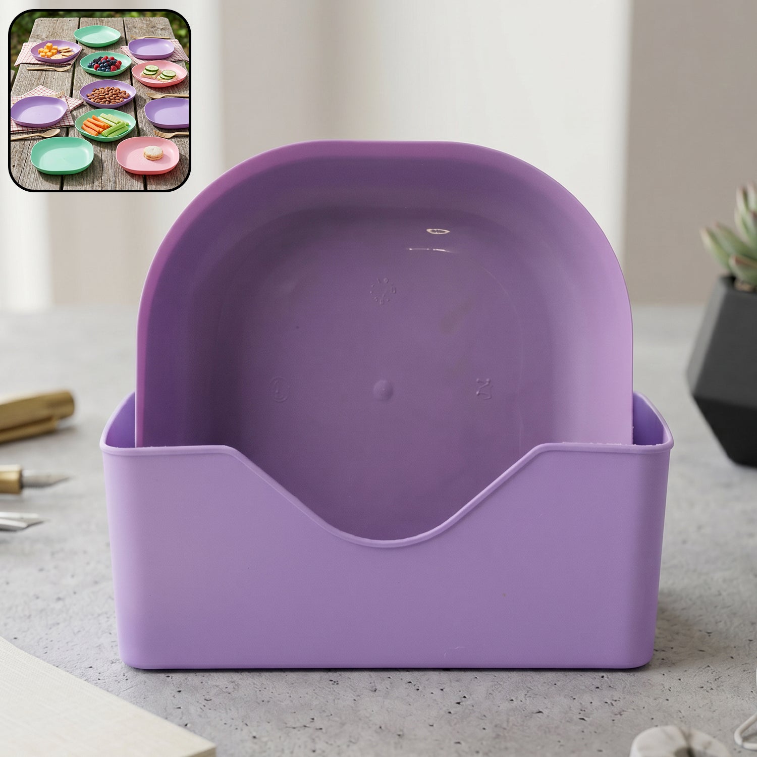 11 In 1 Multipurpose Plastic Snack Serving Tray Plates  (1 Set)