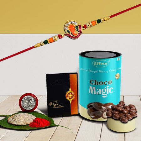 (K1_251_cm) Rakhi Combo With Chocolate Magic Rakhi  Chocolate For Brother Rakhi With Chocolate Rakhi With Gift Rakhi Combo Set Of 1 Rakhi Chocolate