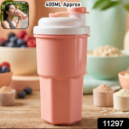 Multipurpose Protein Tumbler With Secure Flip Lid (400ml Approx)