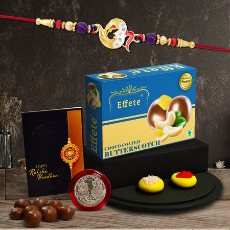 Rakhi (K1_411_bs32)  Chocolate Butter Scotch 32gm Rakhi  Chocolate For Brother Rakhi With Chocolate Rakhi With Gift Rakhi Combo Set Of 1 Rakhi Chocolate