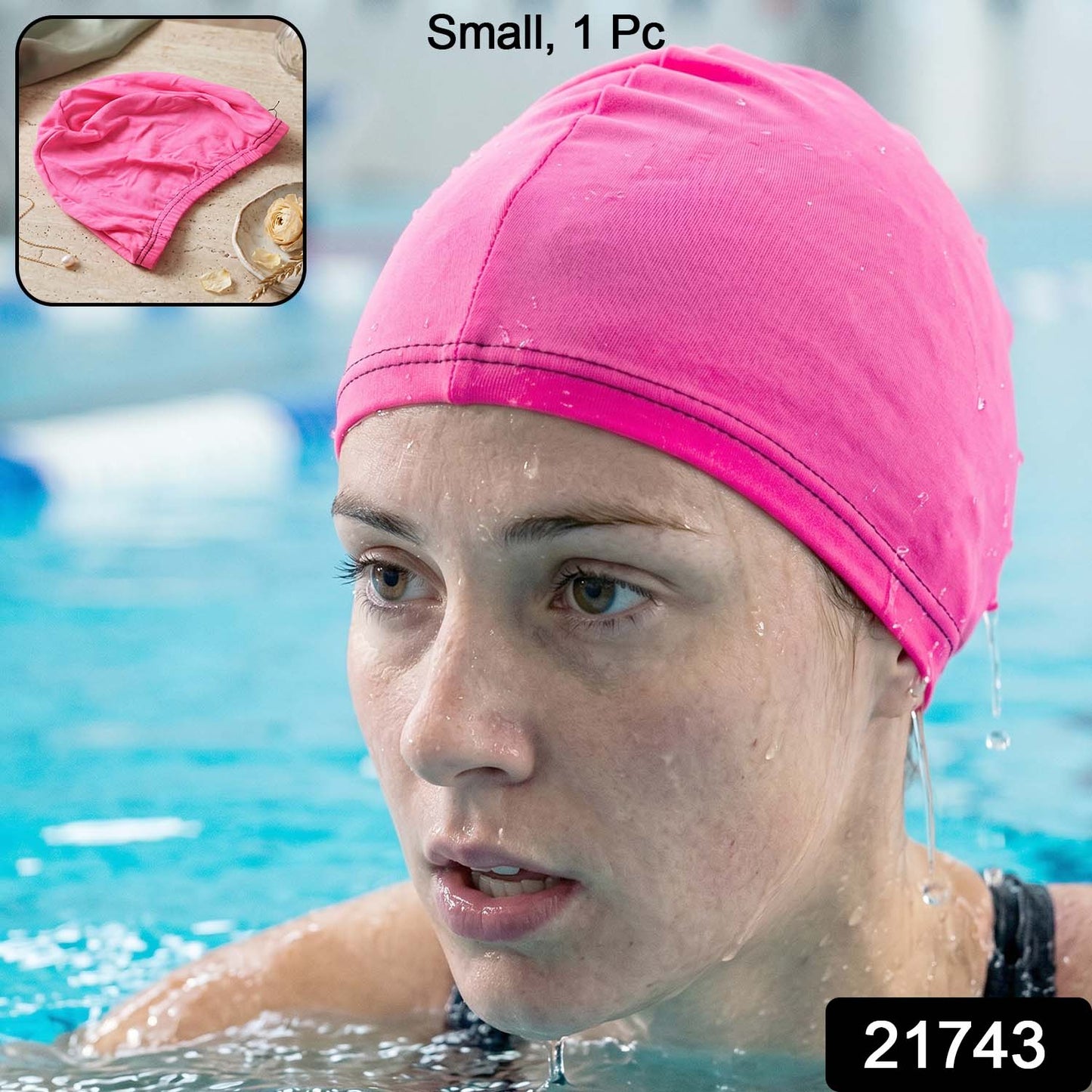 Small Premium Stretchable Swimming Cap (1 Pc)
