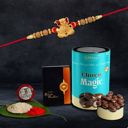 Rakhi (K1_3_cm)  Chocolate Magic  Rakhi For Brother With Gift  Fancy Rakhis For Men Stylish Rakhi Combo For Brother  Set Of 1 Rakhi  Chocolate