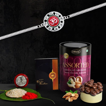 Rakhi (K1_c8_as)  Assorted Chocolate Dryfruits 96gm  Rakhi Combo With Card And Chocolate  Chocolates Gift  Rakhi  Chocolate For Brother  Rakhi With Gift  Set Of 1 Rakhi