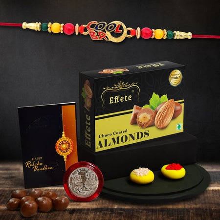 Rakhi (K1_406_ca32)  Chocolate Almonds 32gm Rakhi For Brother With Gift  Handmade Rakhi Rakhi Combo For Brother  Stylish Rakhi For Brother  Set Of 1 Rakhi