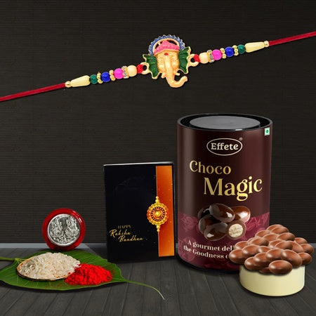 Rakhi (K1_555_em)  Chocolate Magic Rakhi  Chocolate For Brother Rakhi With Chocolate Rakhi With Gift Rakhi Combo Set Of 1 Rakhi Chocolate