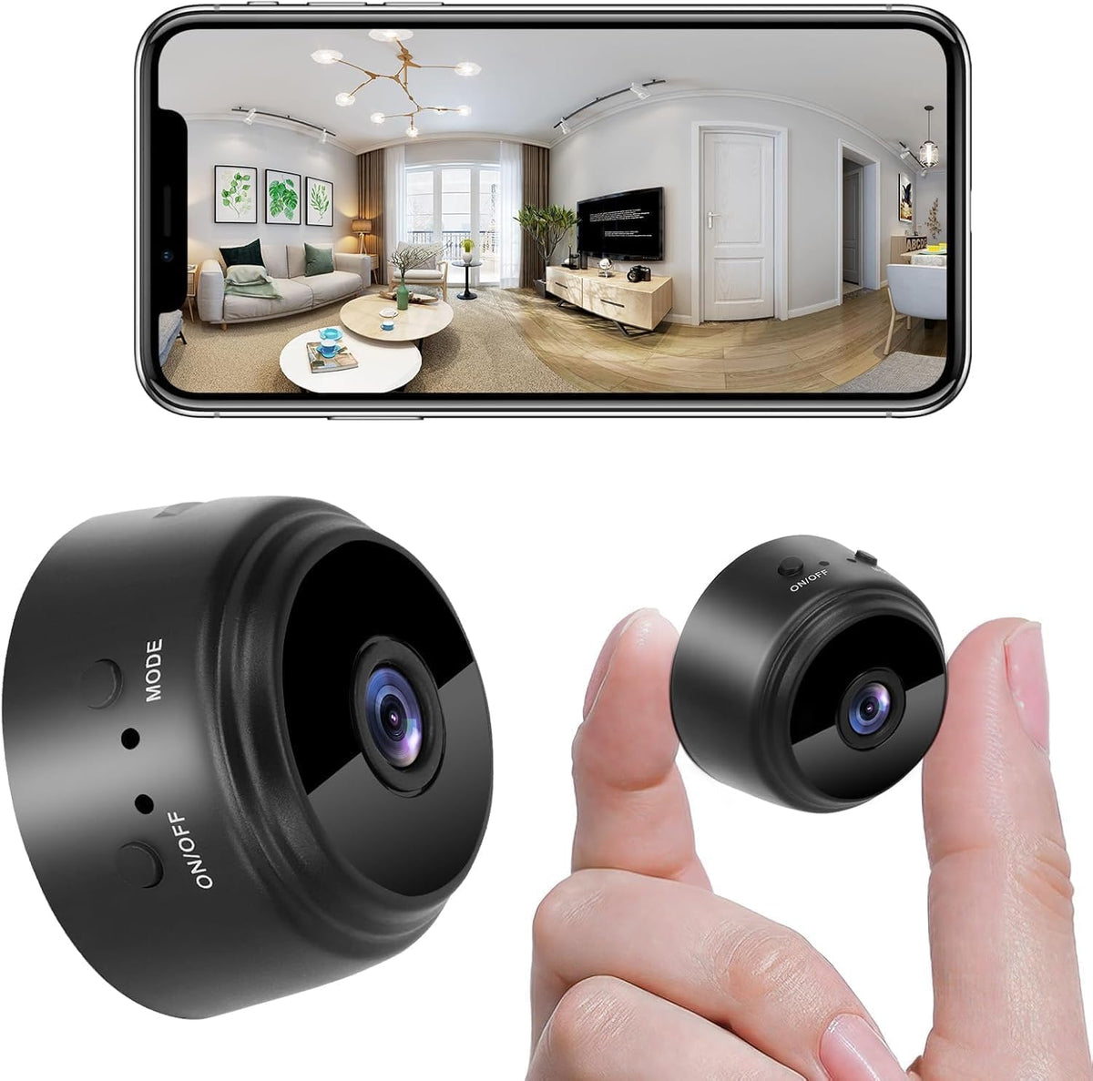 WiFi Camera Security Camera for Home Outdoor High HD Focus Magnet Mini WiFi Magnetic Live Stream Night Vision IP Wireless 1080P Audio Video CCTV for Home and Office Monitor (JF29)