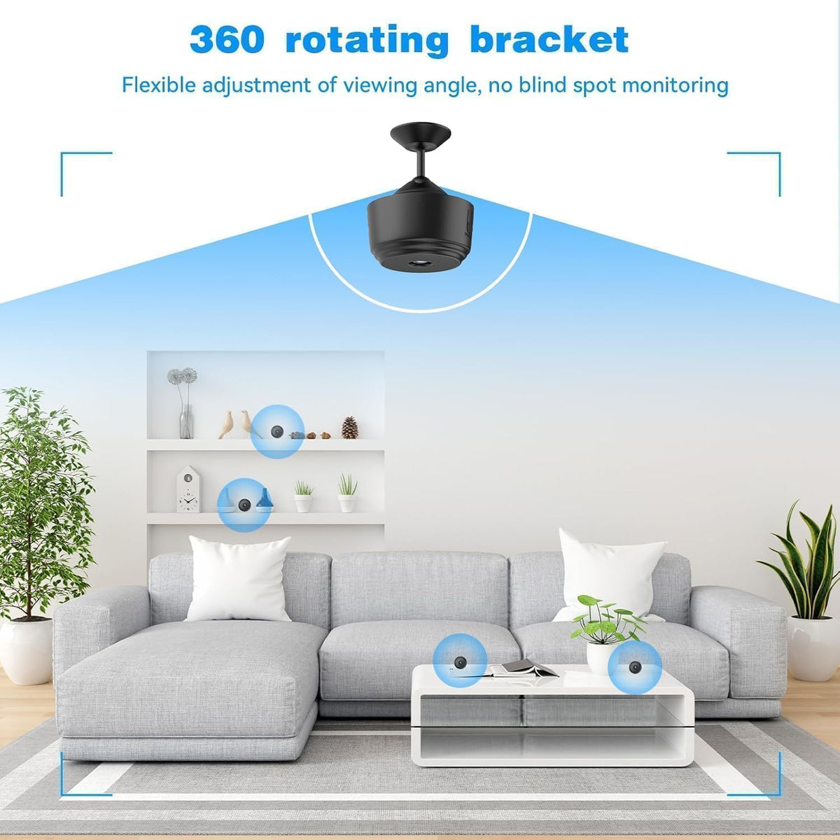 WiFi Camera Security Camera for Home Outdoor High HD Focus Magnet Mini WiFi Magnetic Live Stream Night Vision IP Wireless 1080P Audio Video CCTV for Home and Office Monitor (JF29)