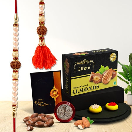 Rakhi For Bhaiya And Bhabhi With Chocolate Rakhi For Bhaiya And Bhabhi(K1_451_ca32)
