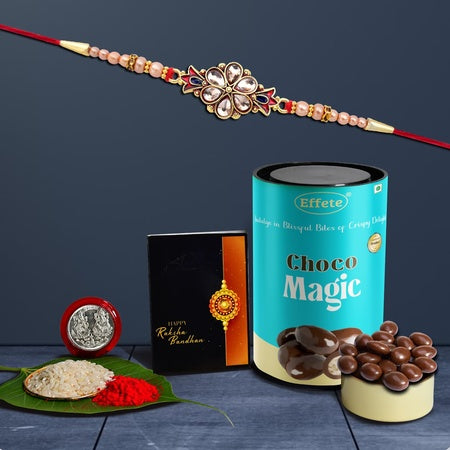 Rakhi (K1_429_cm)  Chocolate Magic  Rakhi Combo With Card And Chocolate  Chocolates Gift  Rakhi  Chocolate For Brother  Rakhi With Gift  Set Of 1 Rakhi