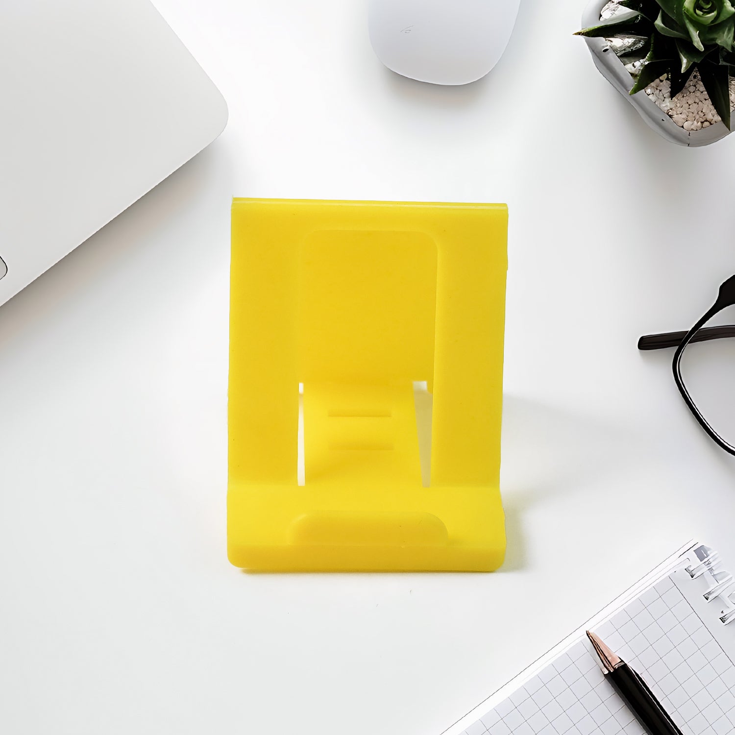 Adjustable Foldable Plastic Mobile Phone Stand (1 Pc  Mix Color)