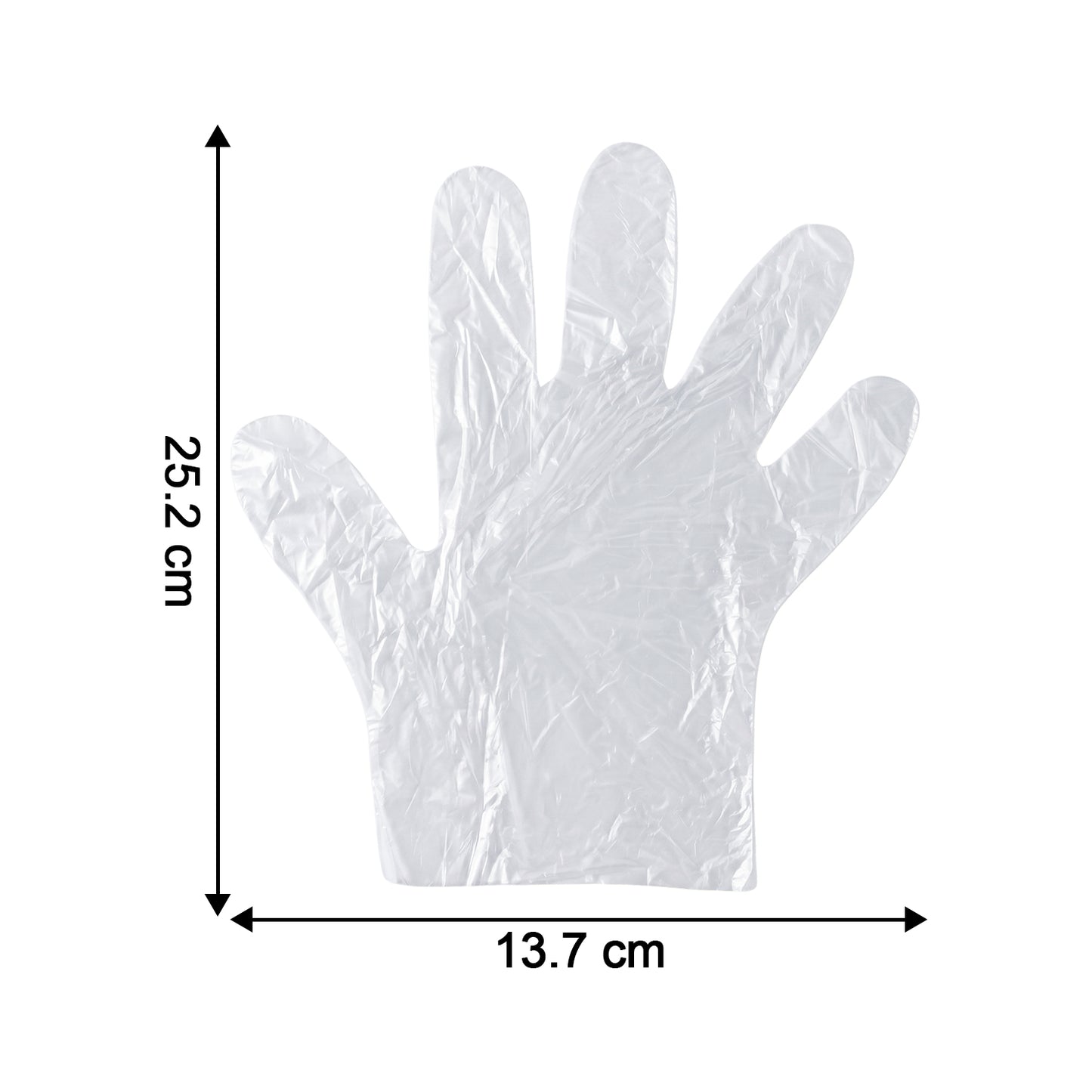Disposable Clear Plastic Gloves (100 Pc Large)
