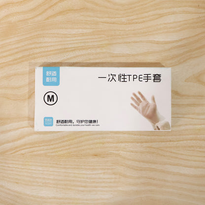 Disposable Clear Plastic Gloves (100  Pc Medium)