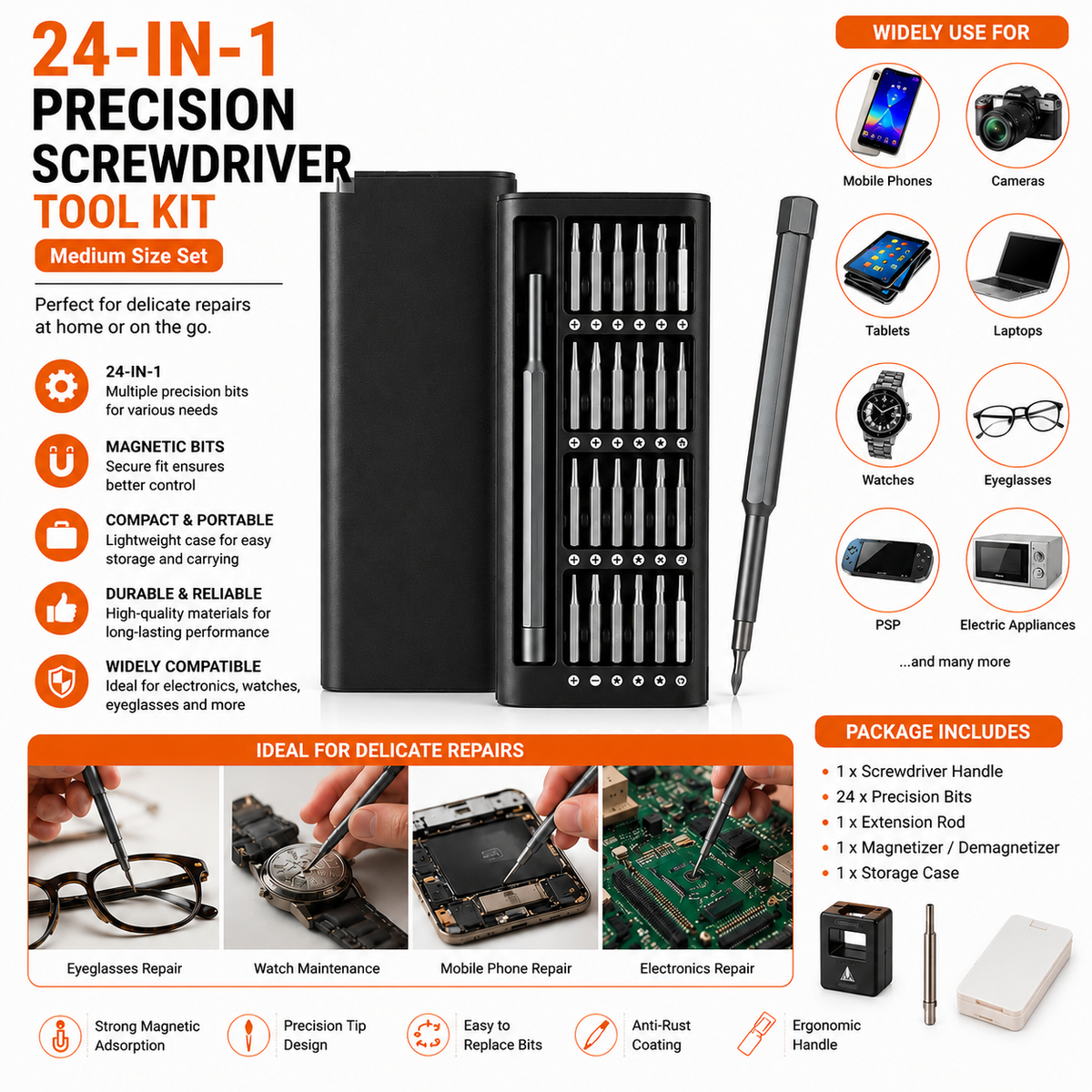 24 In 1 Precision Screwdriver Tool Kit  Big Size (1 Set)