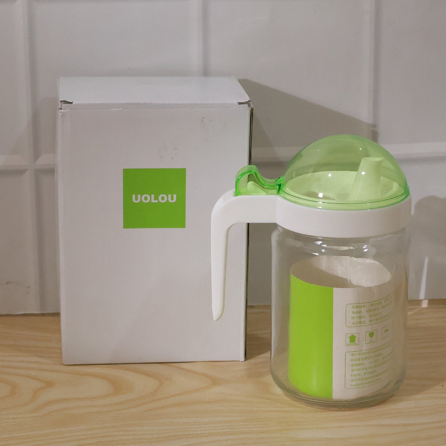 Glass Oil Bottle With Lid - 580ml Capacity Perfect For Oil
