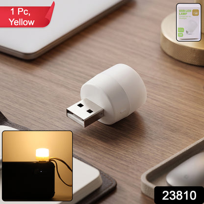 Yellow Usb Led Lamp Night Light Plug Small Led Nightlight  (1 Pc)
